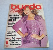 Burda Moden 11/1980 + wykroje Vintage Moda szycie krawiectwo patenty