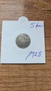 5 Fenigów 1928 WMG