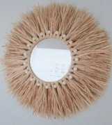 Lustro boho okrągłe z rafii 60 cm