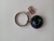 Obiektyw fotografia fotograf aparat fotograficzny brelok breloczek 