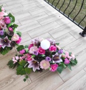 Stroik kompozycja cmentarz komplet kula solarna 