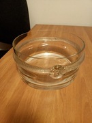 DUŻA MISA SZKLANA KROSNO ZE ZDOBIENIEM ŚR. 25cm.