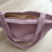 TORBA sztruksowa  na zamek 