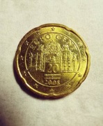 Austria, 20 Euro Cent, The Belvedere Palace, 2008
