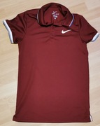 Nike Dri-Fit - świetne klasyczne bordowe polo roz. XS