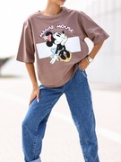 T-shirt damski Basic oversize PRINT NADRUK  Polska marka 