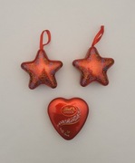 Metalowe ozdobne pudełka - gwiazdki i serduszko