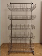 STOJAK REGAŁ SKLEPOWY 5 KOSZY