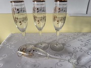 Kieliszki do szampana Allegro-Chorus Millennium 2000 Oryginał 4szt złote