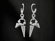 Kolczyki stal chirurgiczna kolcami | gotyckie, punk, alt, handmade
