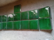 kafle piecowe gładkie zieleń