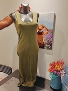 Sukienka Bodycon Midi w Kolorze Oliwkowym / Khaki