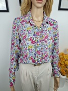 Koszula w kwiatki na długi rękaw casualowa na okazję imprezę Wólczanka 