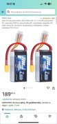 2 Baterie RC LiPo Zeee 3S 2200 mAh, nowe zaplombowane