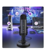 Mikrofon USB do telefonu, gier PS4 PS5