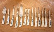 Zestaw 13 noży Sheffield England stal nierdzewna noże Stal nierdzewna
