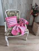 Kocyk i poduszka na szydełku 