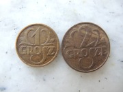 1 gr i 2 gr 1933 Brąz (2 monety)