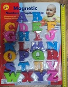 Literki magnetyczne na lodówkę, magnes, Litery do nauki, Alfabet Braille