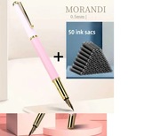 piękne pióro wieczne z konwerterem różowe w zestawie 50 nabojów