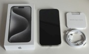 Apple iPhone 15 Pro 5G 128GB biały stan idealny gratis 2 x etui