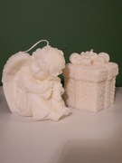 Świeczka świąteczna zapachowa duża dekoracyjna zestaw 2 /3