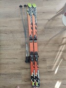 Narty Męskie lekko używane stan dobry + kijki + buty narciarskie 