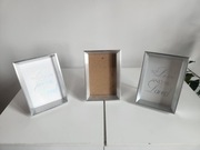 RAMKA NA ZDJĘCIA STOJĄCA WISZĄCA SREBRNA 10 X 15 CM 3X CENA ZA 3 SZTUKI!