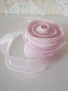 Szyfonowa wstążka pastelowy róż 
