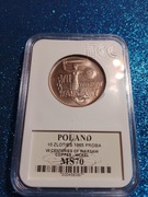 10 ZŁ VII WIEKÓW WARSZAWY 1965 MS70 PRÓBA 
