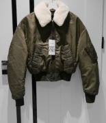 *ZARA* piękna kurtka bomberka futerko nowa 34 XS