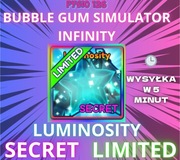 Luminosity | Bubble Gum Simulator Infinity | BGSI | Roblox | Secret