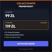 KONTO STEAM CS2 PRIME | PREMIER READY | CS GO | 2 ODZNAKI LUB 3 | GWARANCJA
