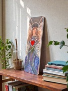 Ręcznie malowany obraz na drewnie – Anioł