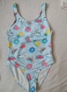 Strój 122 128 kostium kąpielowy jednoczęściowy reserved jednorożce flamingi