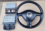Kierownica Skórzana Trójramienna Bora Golf IV Super Stan plus Gratis Uchwyt