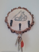 Wieszak na klucze Plaster drewna. Rękodzieło. Żużel 