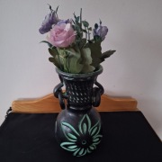 Wazon ceramiczny czarno zielony 