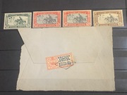 Zestaw Egipt: Znaczki Ekspres MOTOCYKL  Poczta Polowa Brytyjska NAAFI