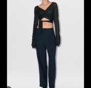 Sweter narzutka wiązany top, Zara