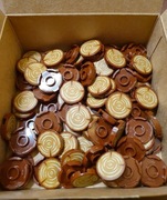 LEGO Tile 100szt Pień Drzewo Brązowy Reddish Brown 14769pb196 x100