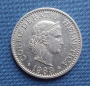 Moneta Szwajcaria 10 rappenów 1983