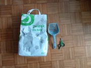 Zestaw dla kota - żwirek, cążki i 2*łopatka do kuwety