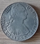 Hiszpania Meksyk, Karol IV, 8 reali 1807.  - KOPIA