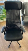 Krzesło biurowe IKEA JÄRVFJÄLLET czarne