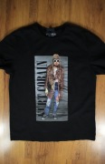T-shirt H&M r. L czarny Kurt Cobain kr rękaw bawełniana 