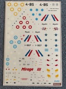Kalkomania Dassault Mirage III scala 1/72 (Travers)