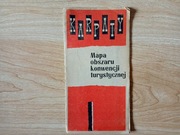 Karpaty - mapa obszaru konwencji turystycznej z 1962