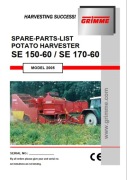 Katalog części KOMBAJN GRIMME SE 150-60, SE 170-60