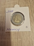 MONETA 2 EURO 2008r NIEMCY G stan 1